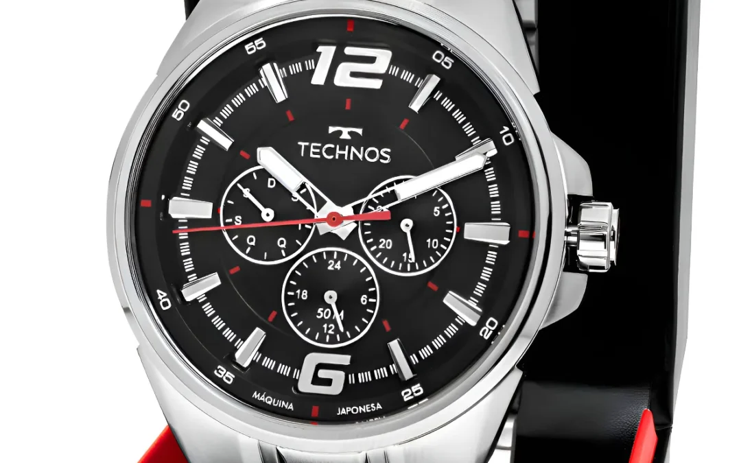 Relógio Technos Masculino Skymaster 6P29ALX/1P – Prata com Bisel Preto