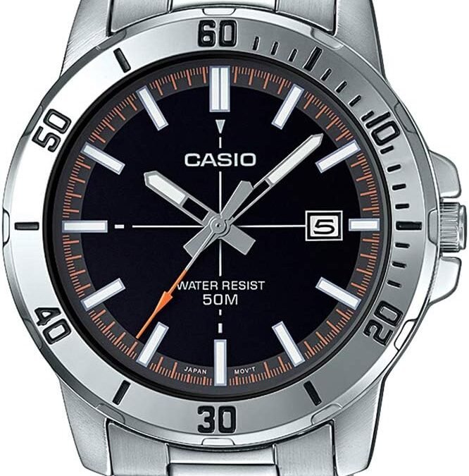 Relógio Masculino Casio Prata com Data e fundo Preto (Original) – review GRANDE + SEO